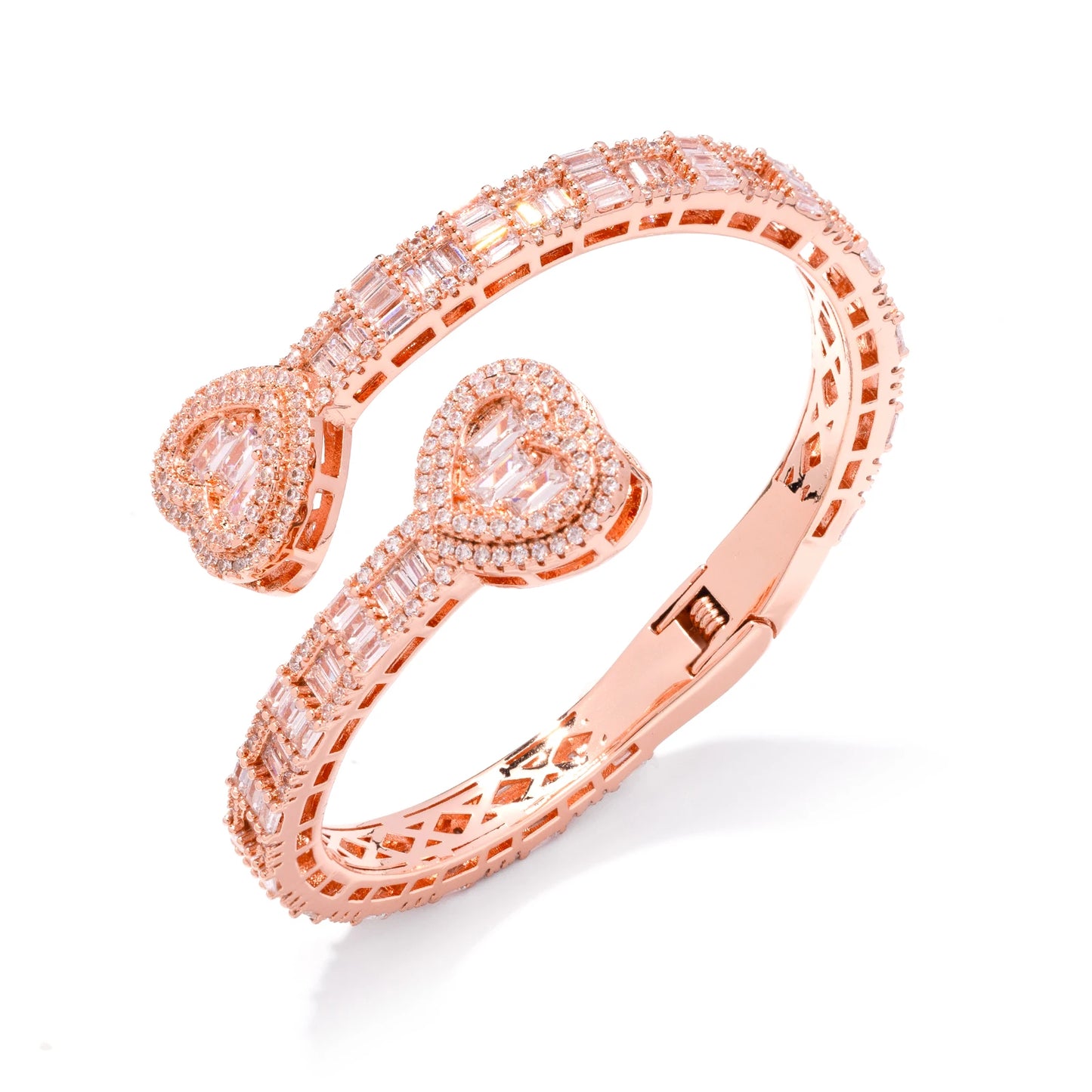 Baguette Heart Bangle
