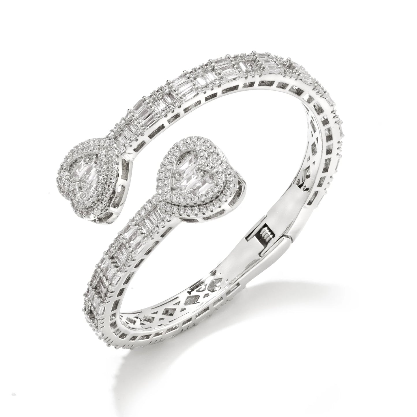 Baguette Heart Bangle