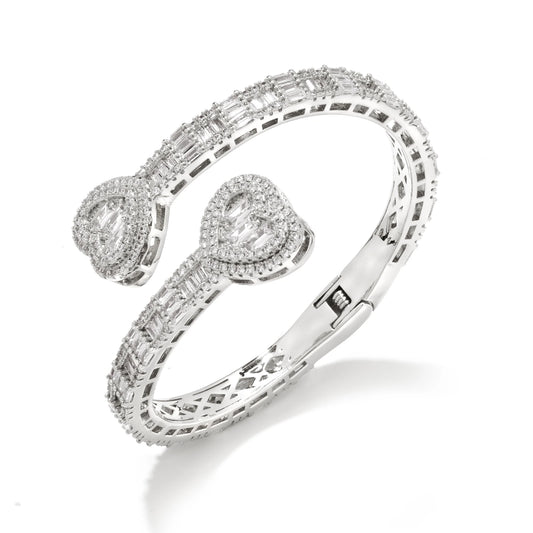 Baguette Heart Bangle