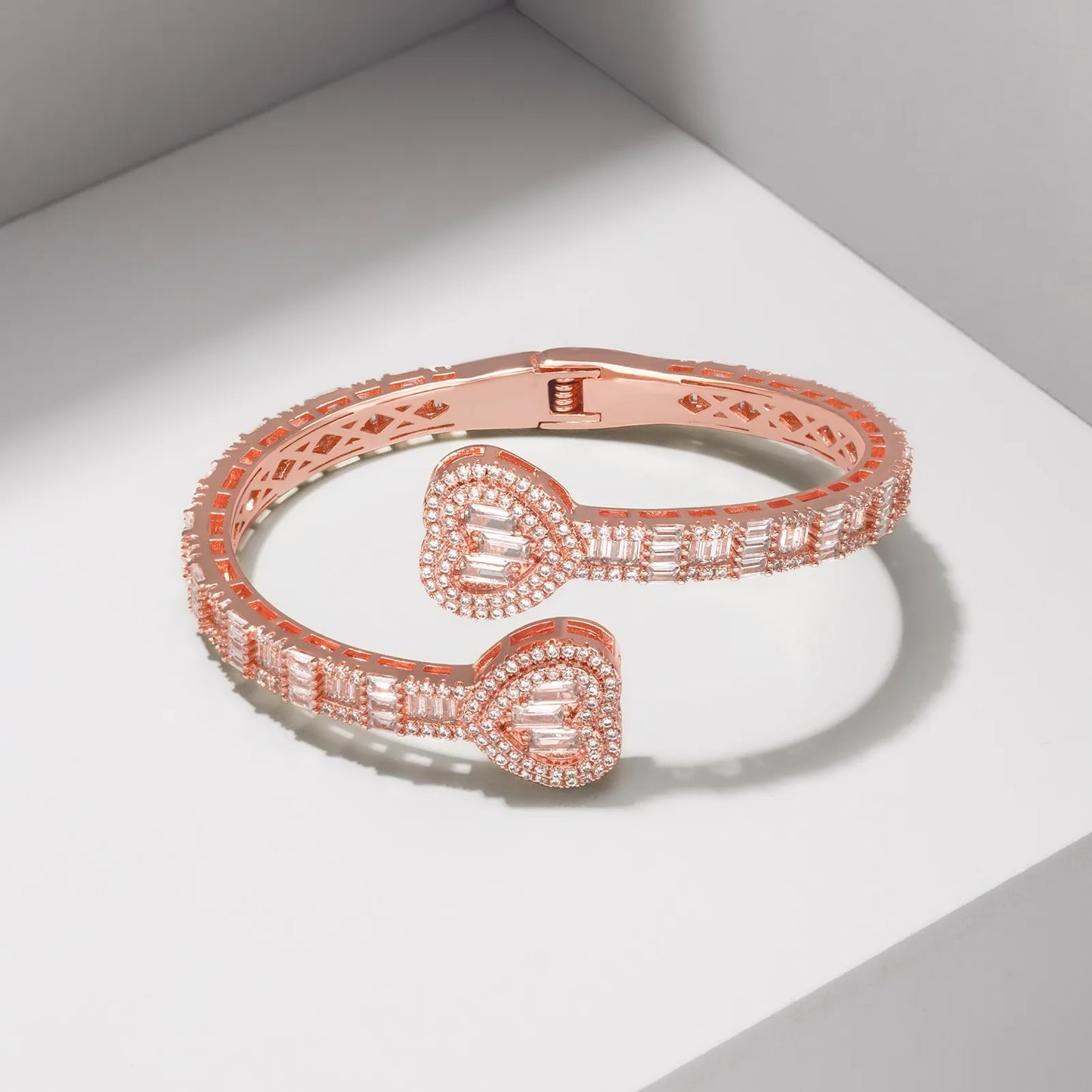 Baguette Heart Bangle
