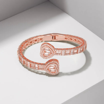 Baguette Heart Bangle