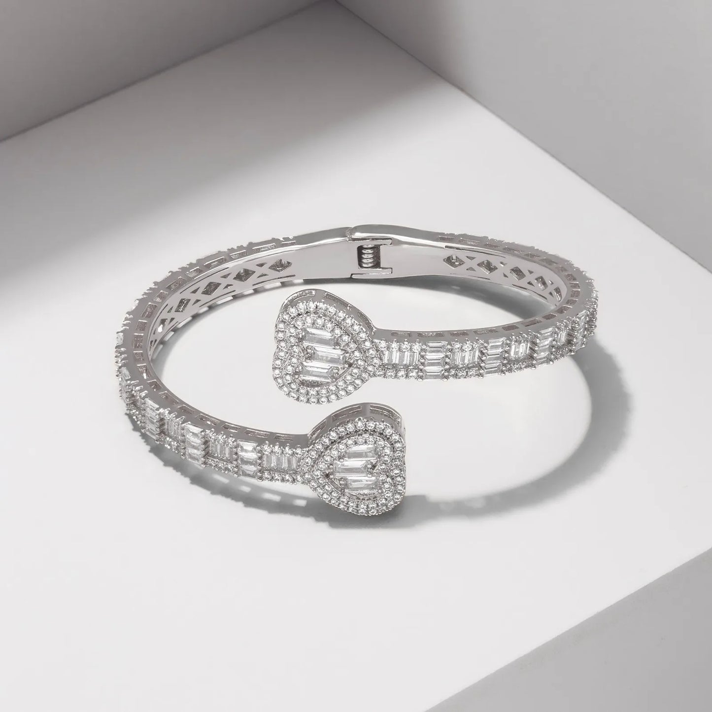 Baguette Heart Bangle