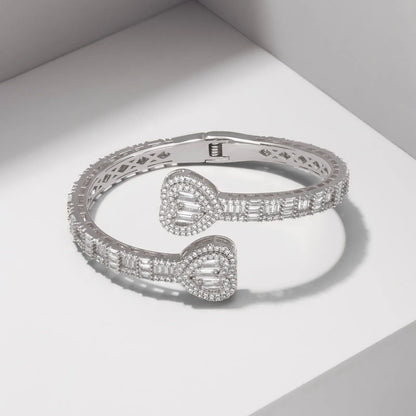 Baguette Heart Bangle